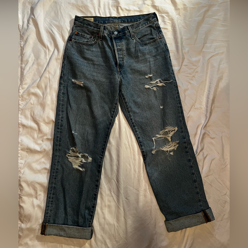 Levi’s Premium 501 Distressed Jeans